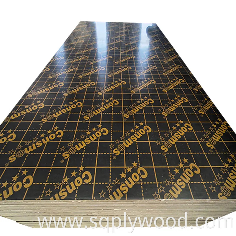 Consmos 3 Star 18mm Waterproof Melamine WBP Glue Film Faced Plywood for Construction